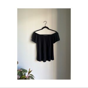 Off-shoulder shirt